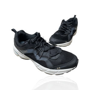 Ryka Womens Intrigue Leather Performance Walking Shoes Sneakers Size 11 in Black